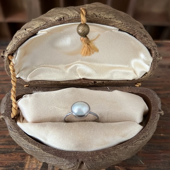 ❤️VTG Silver Ring w/ Freshwater Pearl - Picture 2 of 10